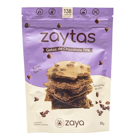 Zaytas Gotas de Chocolate 70% - 80g - Zaya