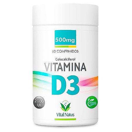 Vitamina D3 - 60 Comprimidos 500mg - Vital Natus