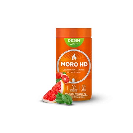 Moro HD Laranja Moro + Cromo + Café Verde 60 Caps Desin