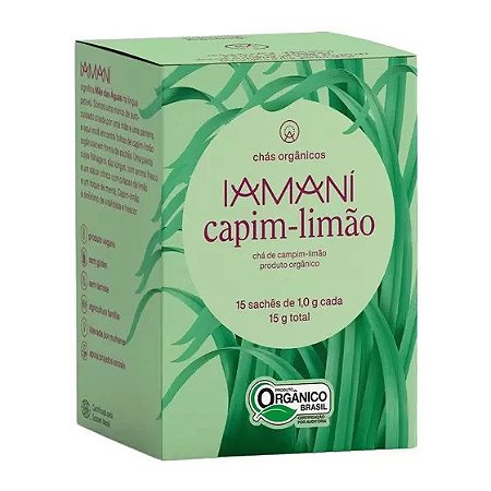 Chá Capim Limão Orgânico - 15 Sachês - Iamani