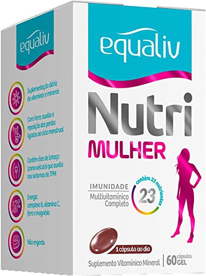 Multivitaminico Nutri Mulher  - 60 Cápsulas - Equaliv