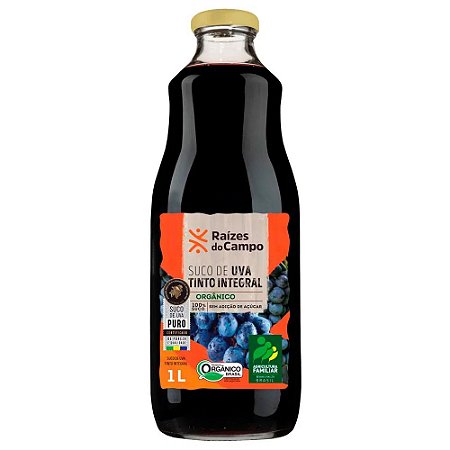 Suco de Uva Tinto Integral Orgânico - 1L - Raízes do Campo