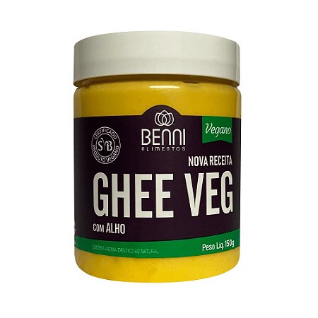 Manteiga Ghee Veg Com Alho - 150g - Benni