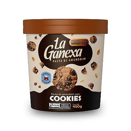 Pasta de Amendoim Com Cookies Sem Açúcar - 450g - La Ganexa