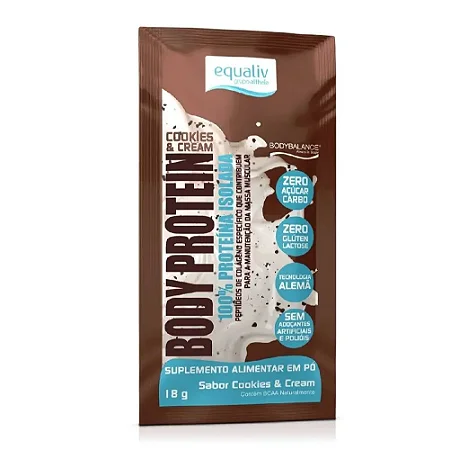 Body Protein Sabor Cookies & Cream - 18g - Equaliv