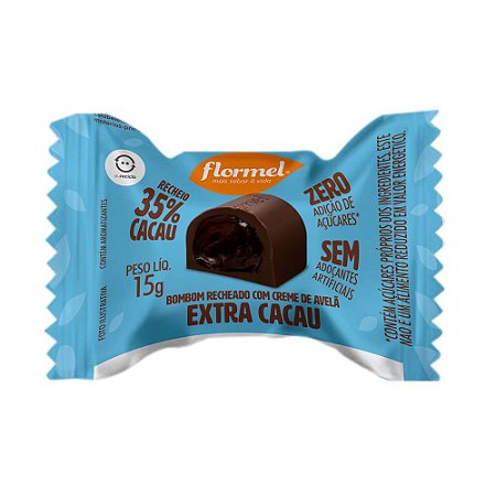 Bombom Extra Cacau (Sem Açúcar) 15g - Flormel