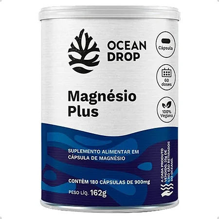 Magnésio Plus 180 Cápsulas 900mg Ocean Drop