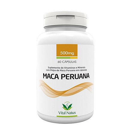 Maca Peruana - 60 Cápsulas (500mg) - Vital Natus