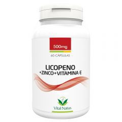 Licopeno + Zinco + Vitamina E - 60 Cápsulas (500mg) - Vital Natus