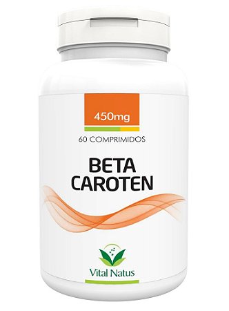 Beta Caroten - 60 Cápsulas (450mg) - Vital Natus