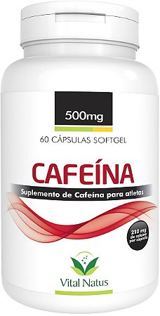 Cafeína - 60 Cápsulas (500mg) - Vital Natus