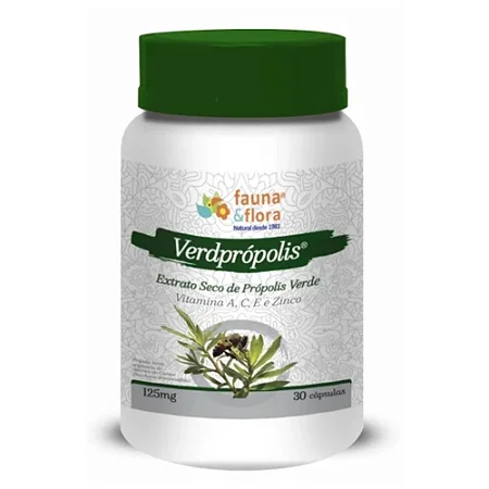 Própolis Verde, Vitamina A, C e Zinco 30 Caps 500mg Fauna&Flora
