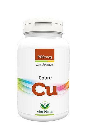 Cobre - 60 Cápsulas (900mcg) - Vital Natus