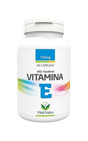 Vitamina E - 60 Cápsulas (10mg) - Vital Natus