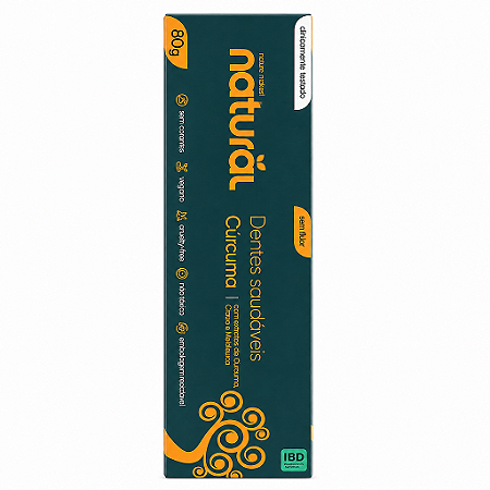 Creme Dental Natural e Vegano com Extratos de Cúrcuma