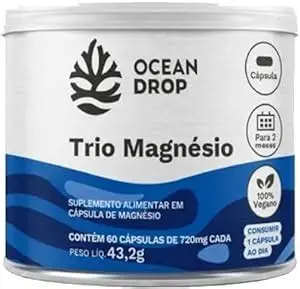 Trio Magnésio - 60 Caps 720mg - Ocean Drop