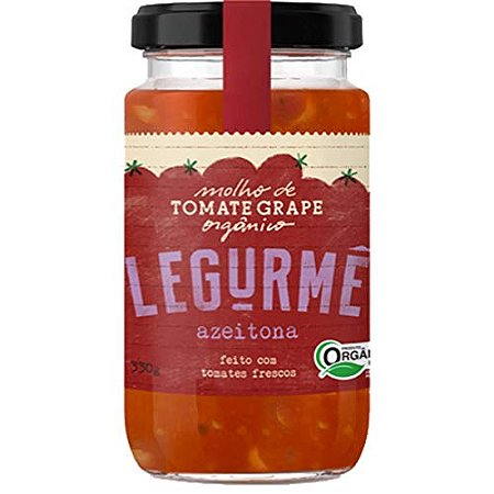 Legurme Molho Tomate Grape Org Azeitona 330g