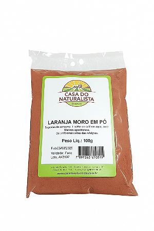 Laranja Moro em Pó - 100g - Casa do Naturalista