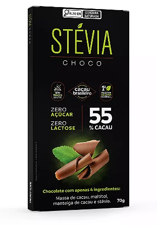 Steviachoco 55% Cacau 80g