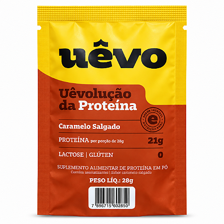Proteina Em Pó Caramelo Salgado Monodose - 28g - Uevo