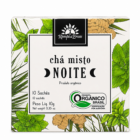 Chá Misto Noite Orgânico - 10 Sachês - Kampo de Ervas
