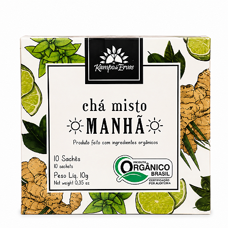 Chá Misto Manhã Orgânico - 10 Sachês - Kampo de Ervas