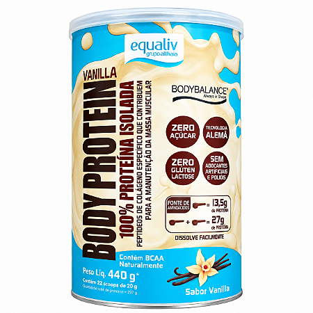Body Protein Vanilla Equaliv 440g – Proteína Isolada de Colágeno