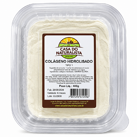 Colageno Hidrolisado - 400g - Casa do Naturalista
