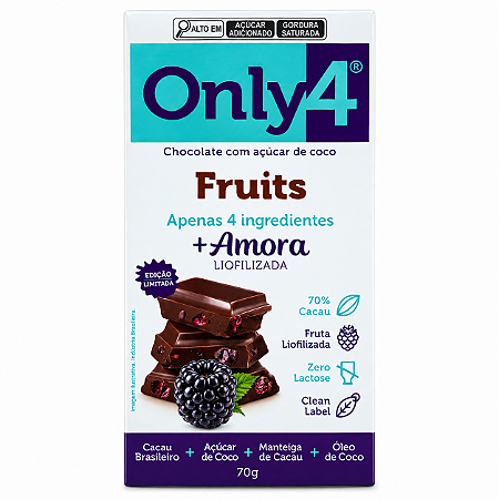 Chocolate Vegano 70% Fruits Amora - 70g – Only4