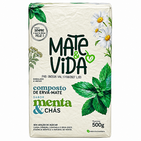 Composto de Erva-Mate Menta & Chás 500g - Mate & Vida