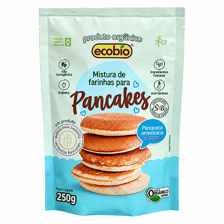 Mistura de Farinhas para Pancakes Orgânica - 250g - Ecobio
