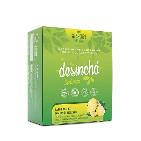 Desinchá Sabores Abacaxi com Limão Siciliano c/ 30 sachês