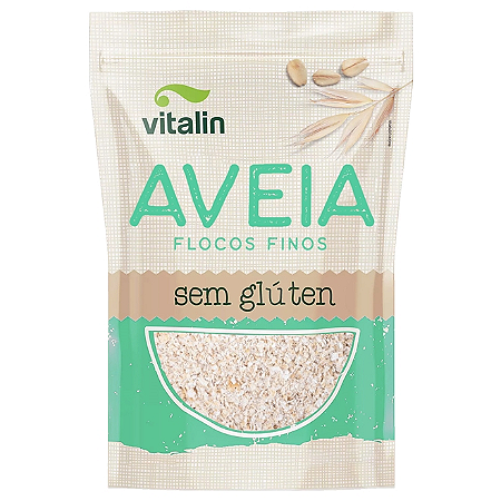 Aveia em Flocos Finos Sem Glúten - 200g - Vitalin