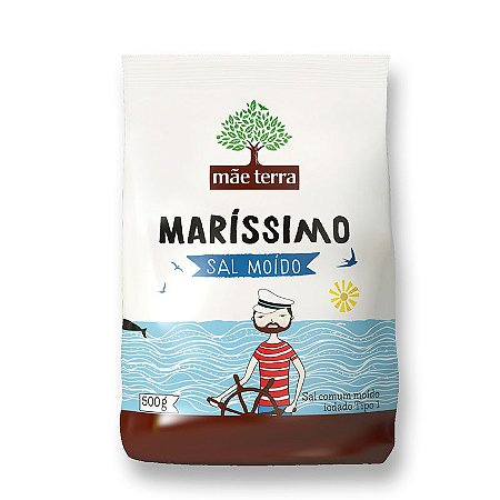 Sal Maríssimo - Sal Marinho Moído - 500g - Mãe Terra