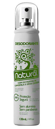 Desodorante Natural Suavetex Com extratos de Camomila e Erva Cidreira - 120 ml - Orgânico e Natural