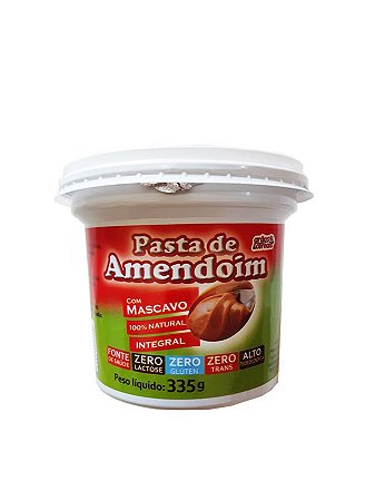 Pasta de Amendoim Integral Cremosa Zero Açúcar - 335g - Grãos e Cereais