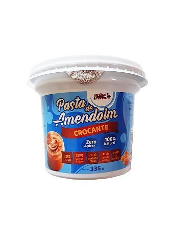 Pasta de Amendoim Crocante Zero Açucar - 335g - Grãos e Cereais