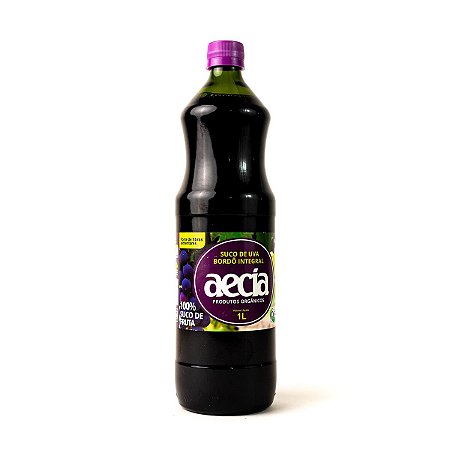 Suco de Uva Tinto Integral Bordô - 1L - Aecía