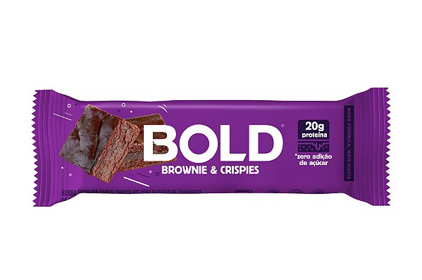 Barra Proteica Bold Bar - Brownie & Crispies - 60g - Bold Snacks