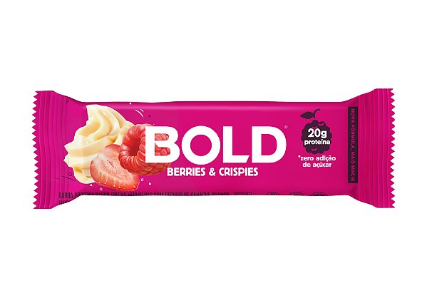 Barra Proteica Bold Bar - Berries & Crispies - 60g - Bold Snacks