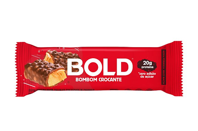 Barra Proteica Bold Bar - Bombom Crocante - 60g - Bold Snacks