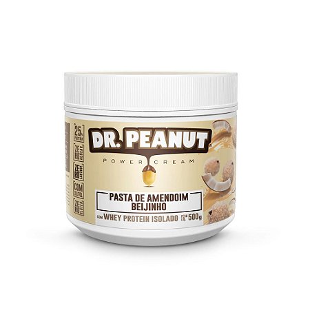 Pasta de Amendoim Beijinho Com Whey Protein - 500g - Dr. Peanut
