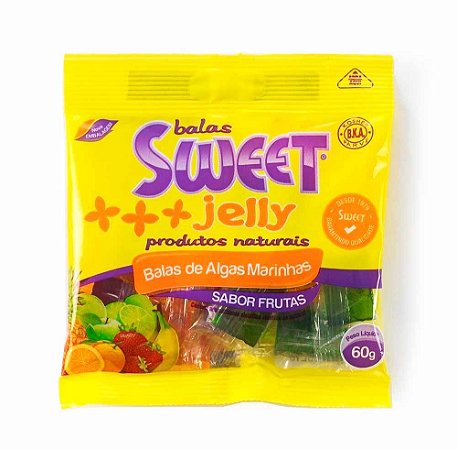 Balas de Algas Marinhas Sabor Frutas - 60g - Sweet Jelly