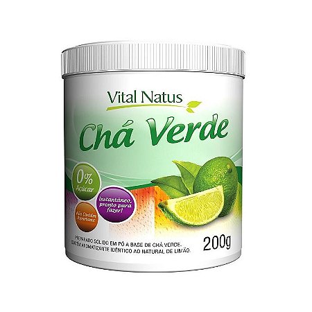 Chá Verde Solúvel  Sabor Limão - 200g - Vital Natus