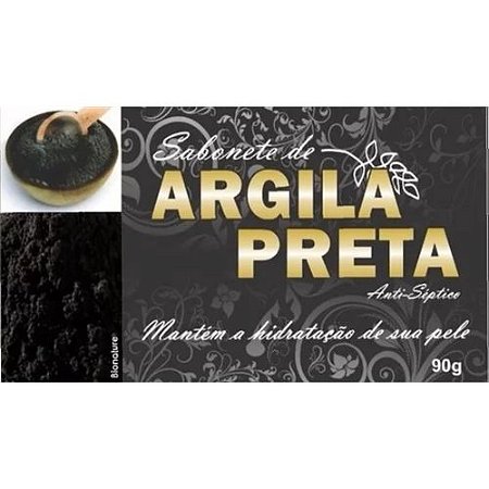 Sabonete de Argila Preta Antisséptico - 90g - Bionature