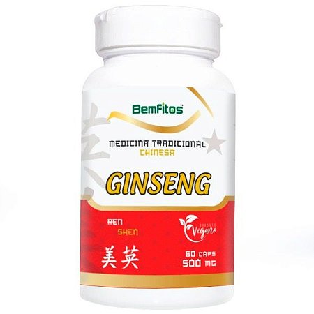 Ginseng - 60 Cápsulas (500mg) - Bemfitos