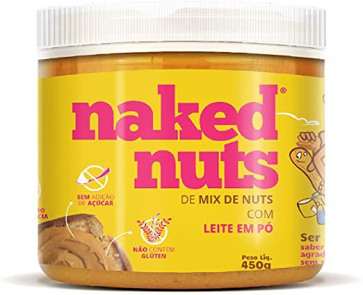 Pasta de Amendoim de Mix de Nuts de Leite em Pó - 450g - Naked Nuts
