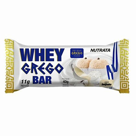 Barra Protéica Whey Grego Bar Sabor Beijinho - 40g - Nutrata