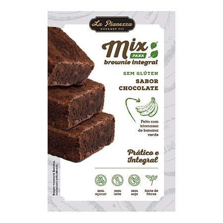 Mix Para Brownie Integral Sabor Chocolate Sem Glúten - 250g - La Pianezza