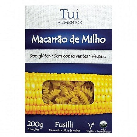 Massa de Macarrão de Milho Fusilli - 200g - Tui Alimentos